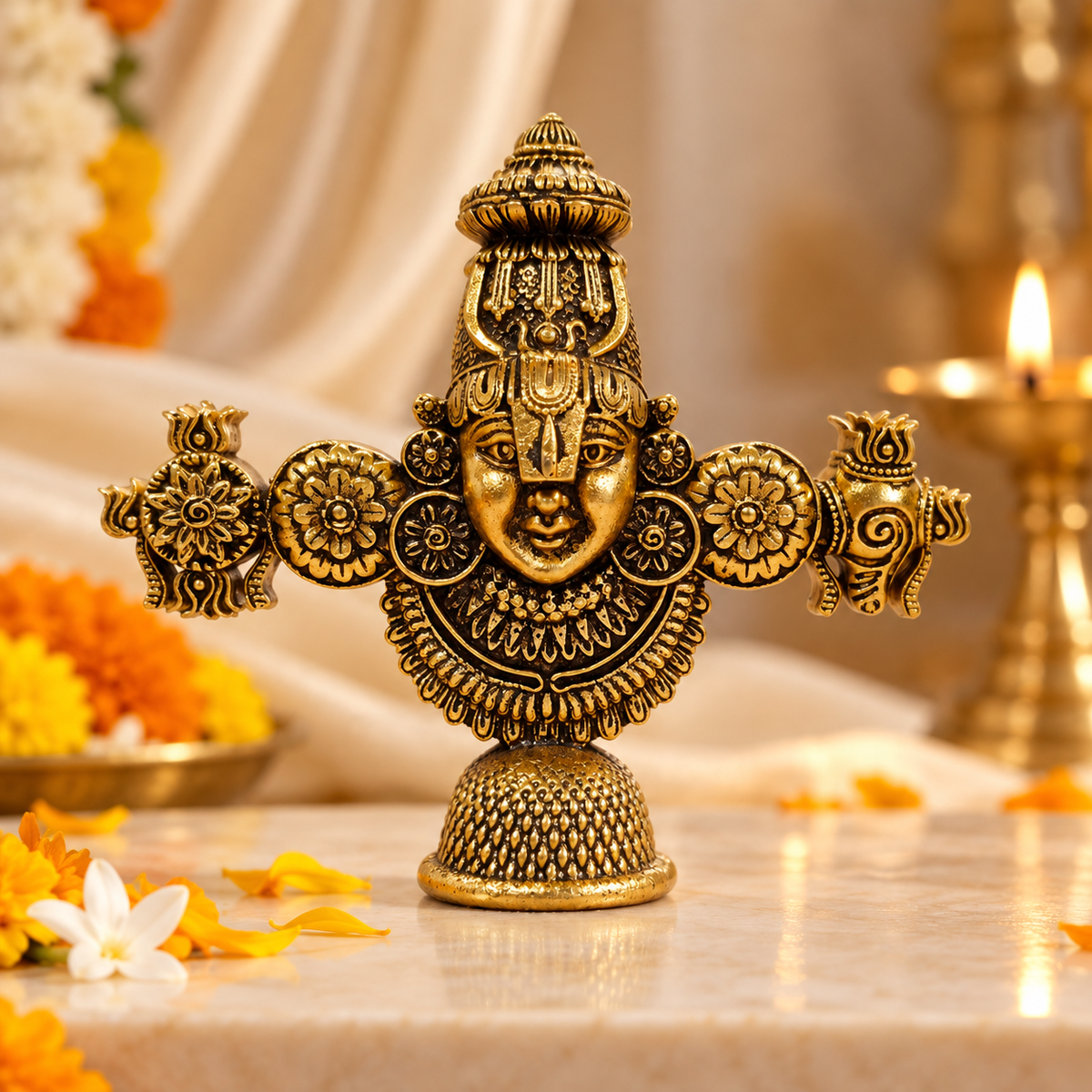 Shri Tirupati Balaji Ji Murti – Gold Plated