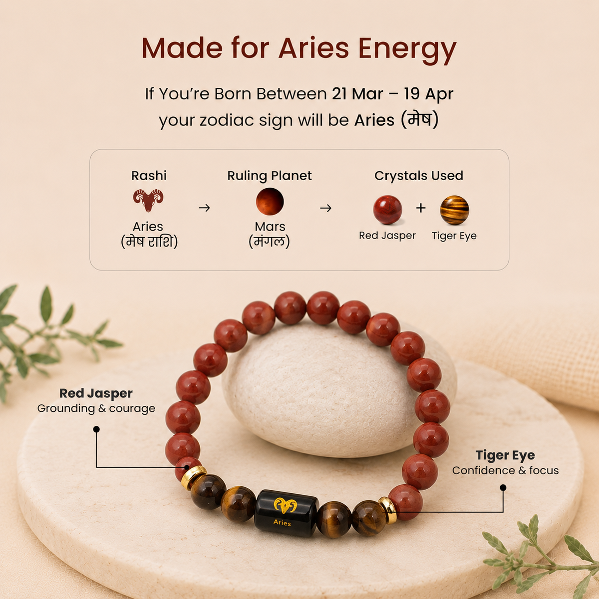 Gemstone Zodiac Sign Bracelet - All 12 Zodiac Signs