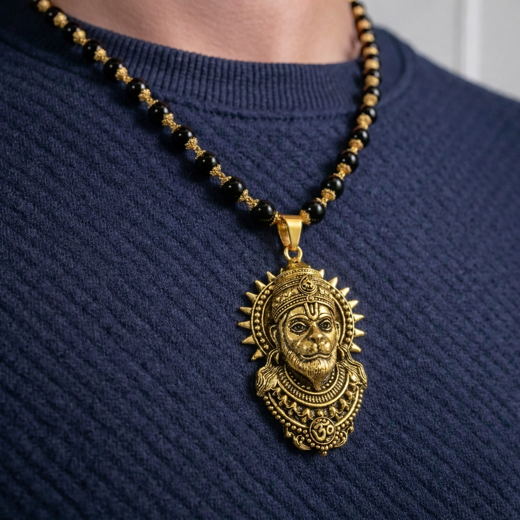Gold Plated Mahabali Karungali Necklace